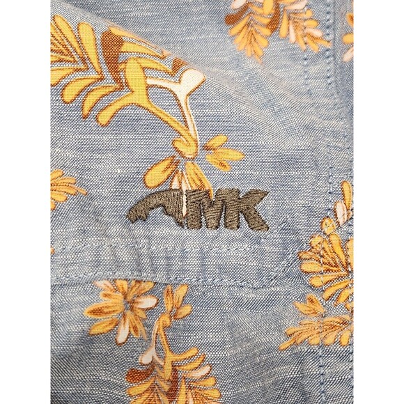 Mountain Khakis Freemont Shirt Men's XL Blue S/S Button Up Floral Organic Cotton - Picture 9 of 9